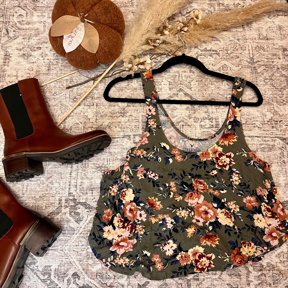 American Eagle Floral Soft & Sexy Tank